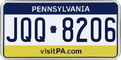 PA license plate JQQ8206