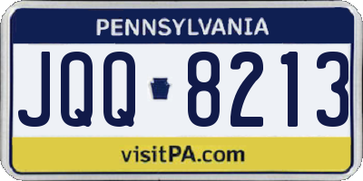PA license plate JQQ8213
