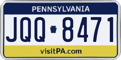 PA license plate JQQ8471