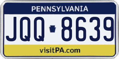PA license plate JQQ8639