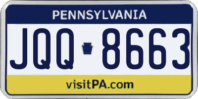 PA license plate JQQ8663