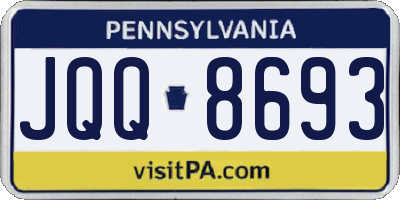 PA license plate JQQ8693