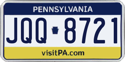 PA license plate JQQ8721
