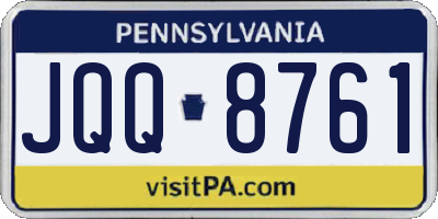 PA license plate JQQ8761