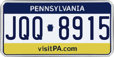 PA license plate JQQ8915