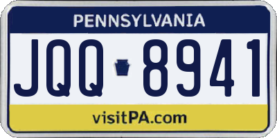 PA license plate JQQ8941