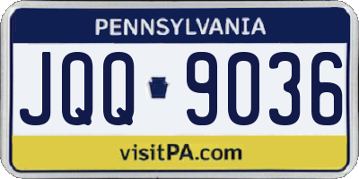 PA license plate JQQ9036