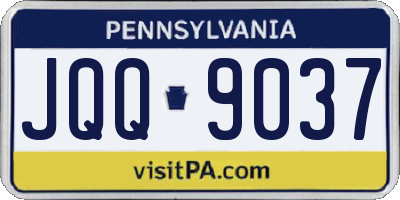 PA license plate JQQ9037