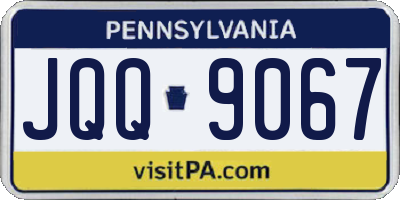 PA license plate JQQ9067