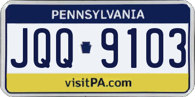 PA license plate JQQ9103