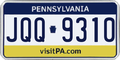PA license plate JQQ9310