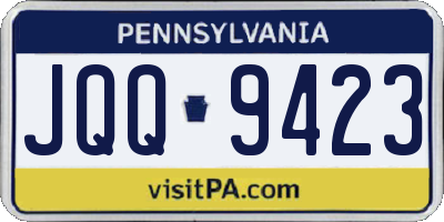 PA license plate JQQ9423