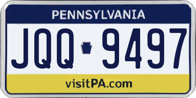 PA license plate JQQ9497