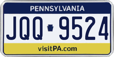 PA license plate JQQ9524