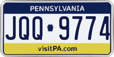 PA license plate JQQ9774