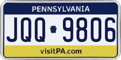 PA license plate JQQ9806