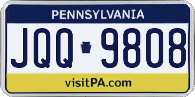 PA license plate JQQ9808