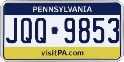 PA license plate JQQ9853