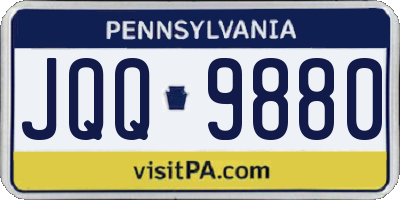 PA license plate JQQ9880