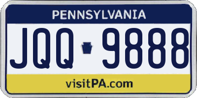 PA license plate JQQ9888