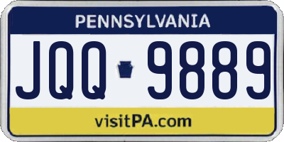 PA license plate JQQ9889