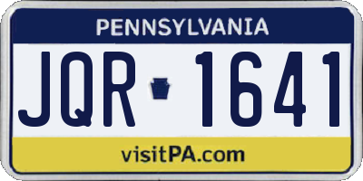 PA license plate JQR1641