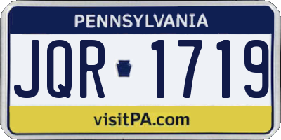PA license plate JQR1719