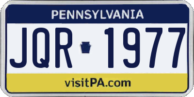 PA license plate JQR1977