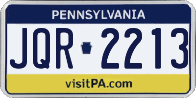 PA license plate JQR2213