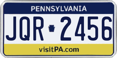 PA license plate JQR2456