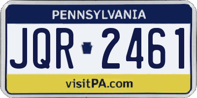 PA license plate JQR2461