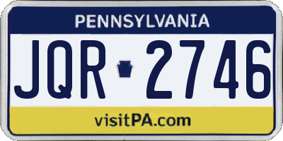 PA license plate JQR2746