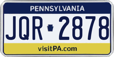 PA license plate JQR2878