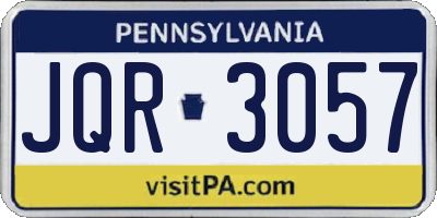 PA license plate JQR3057