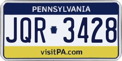 PA license plate JQR3428