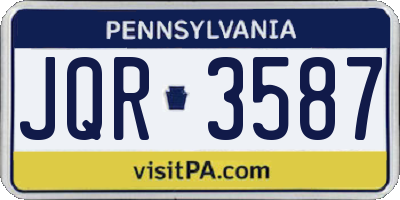 PA license plate JQR3587