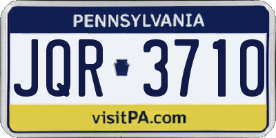 PA license plate JQR3710