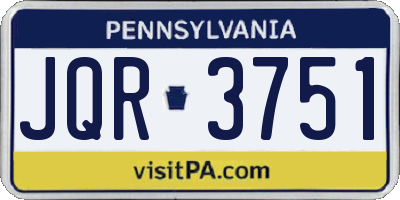 PA license plate JQR3751