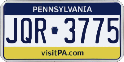 PA license plate JQR3775
