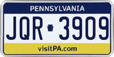 PA license plate JQR3909