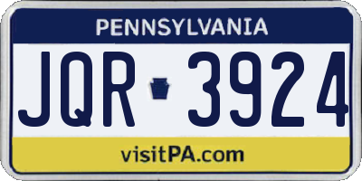 PA license plate JQR3924