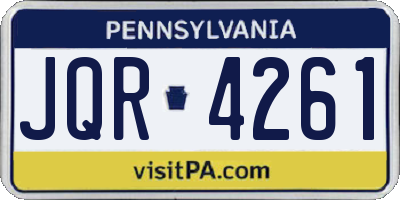 PA license plate JQR4261
