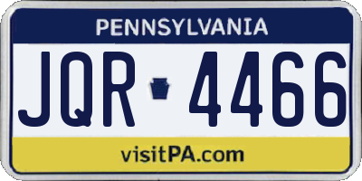PA license plate JQR4466