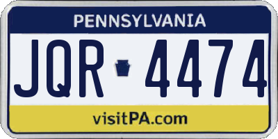 PA license plate JQR4474