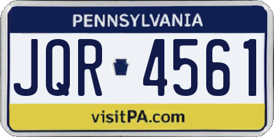 PA license plate JQR4561