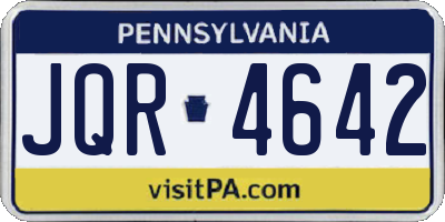 PA license plate JQR4642