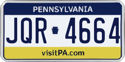 PA license plate JQR4664