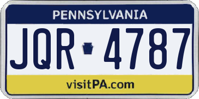 PA license plate JQR4787