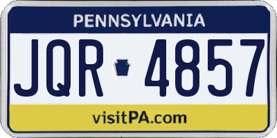 PA license plate JQR4857