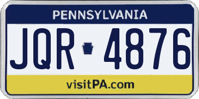 PA license plate JQR4876